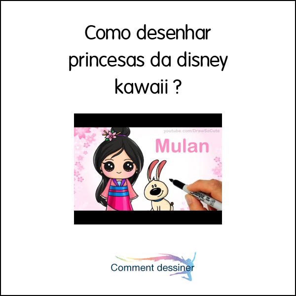 Como desenhar princesas da disney kawaii